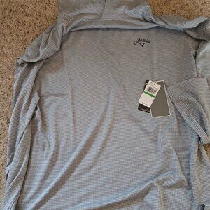 NEW Callaway Mens Texture Coastal Hoodie Gray - Large